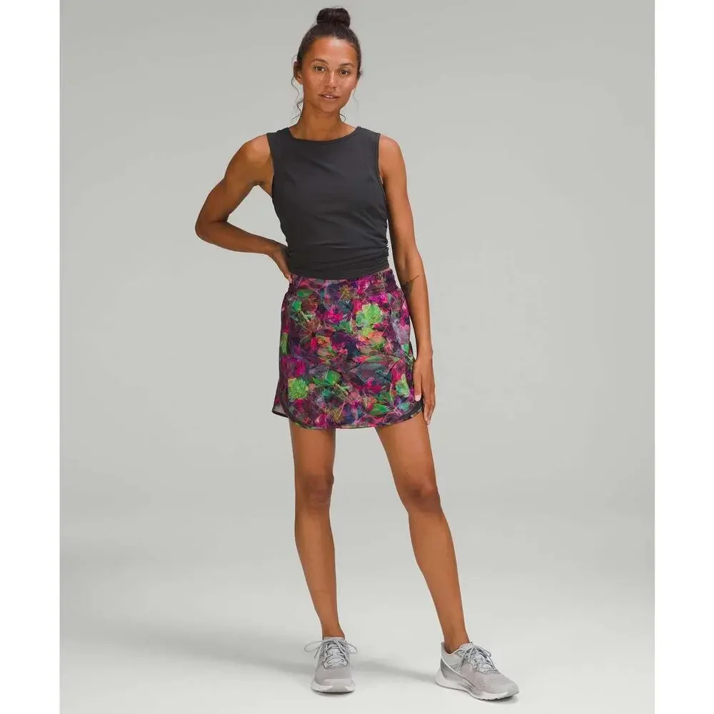 LULULEMON Hotty Hot High-Rise Skirt Long Size 4 Vivid Floral Tone Multi